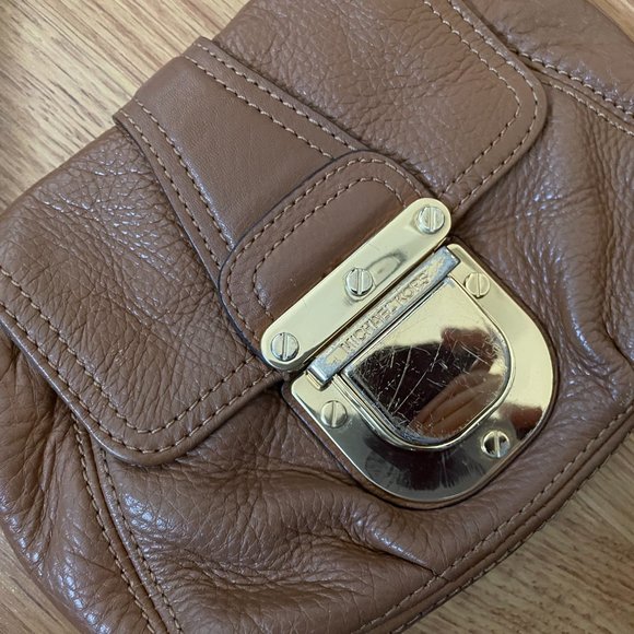 Michael Kors Small Gold Buckle Crossbody Purse - Picture 3 of 12